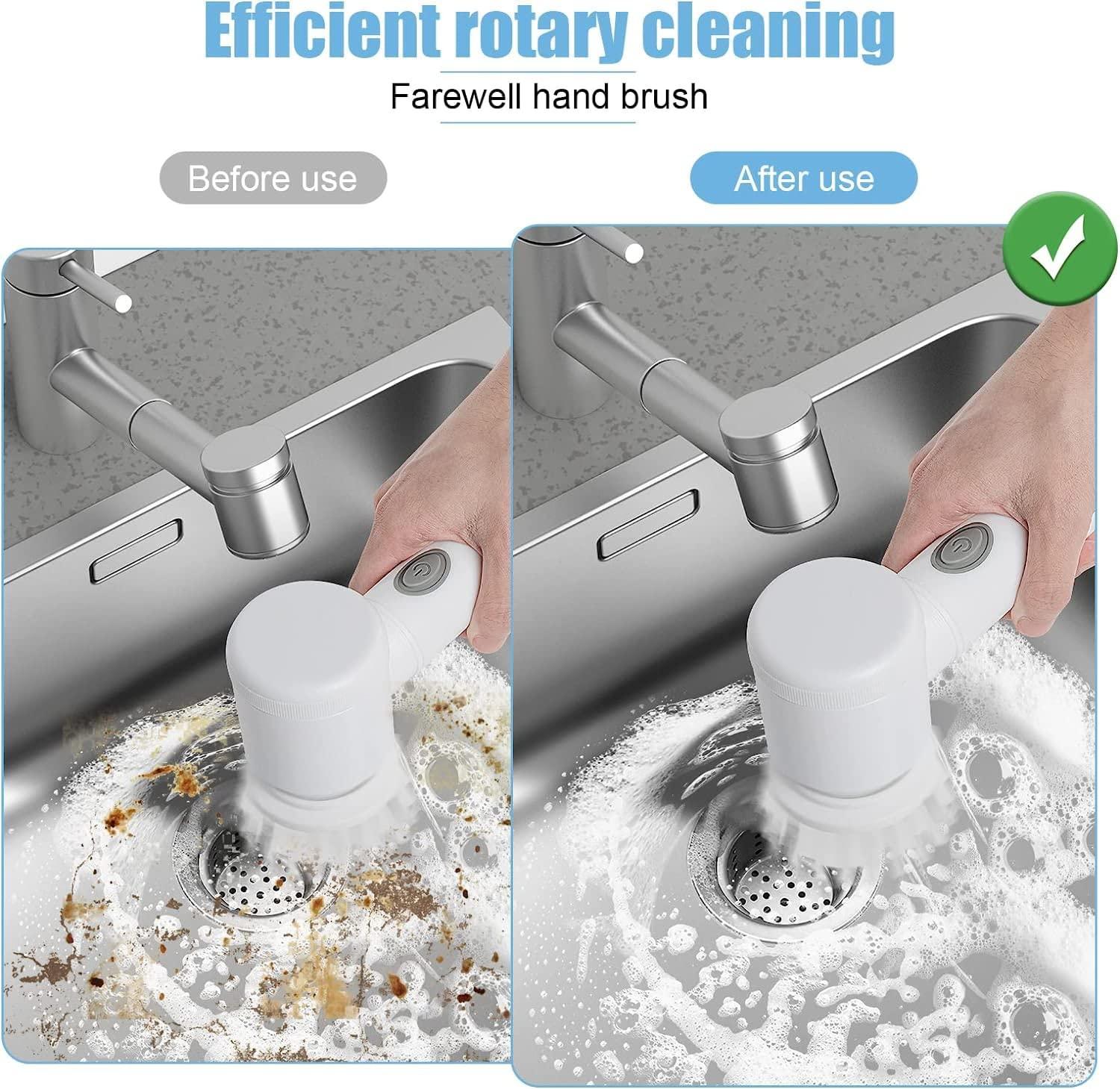 Electric Floor Scrubber | 5 in 1 Bathroom Cleaning Brush - More Shoppe